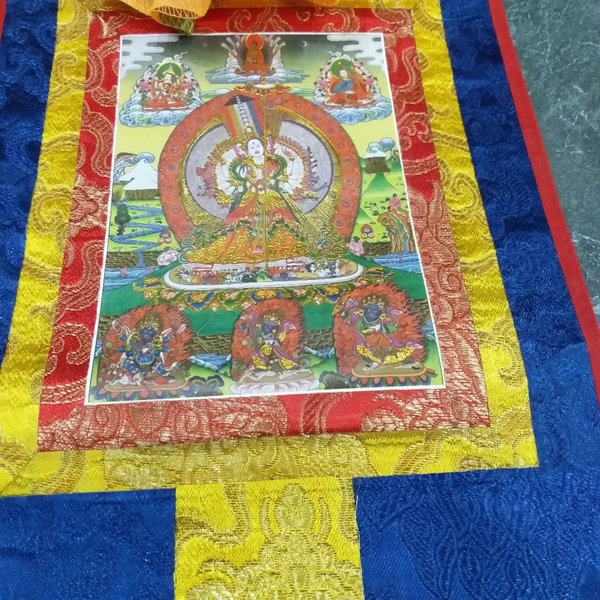 Tranh Thangka Phật Bạch Tản Cái_35x20cm